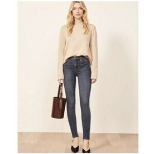 REFORMATION Havana Washed Denim High & Skinny Jeans